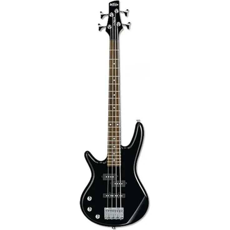 Ibanez GSRM20L-BK, Linkshänder E-Bass mit Pappel Korpus, Ahornhals und 22 Bünden, Farbe Schwarz