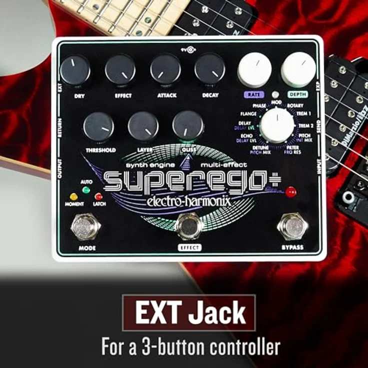 Electro Harmonix Superego Plus, Effektpedal mit 11 Effekttypen, unendlichem Sustain und EXP-Eingang – Bild 11