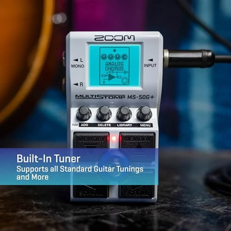 Zoom MS-50G+ MultiStomp Gitarren-Effektpedal mit 100 Effekten, speicherbare Effektketten und robustem Metallgehäuse – Bild 3