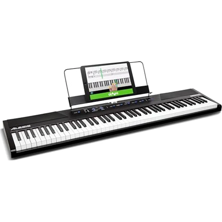 Alesis Recital, E-Piano 88 Tasten mit Halbgewichteten Tasten, 5 Premium-Stimmen, Kopfhörerausgang, Klavierlektionen-Abo – Bild 1