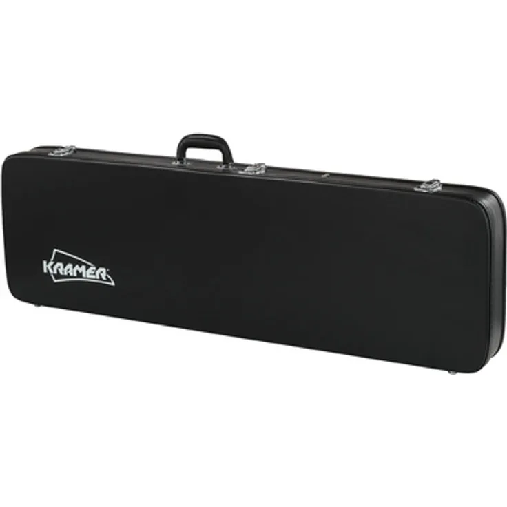 Kramer Guitars D-1 Bass Case, Hardcase für E-Bass mit 3 Schnappverschlüssen und schwarzem Plüschinnenfutter, schwarz