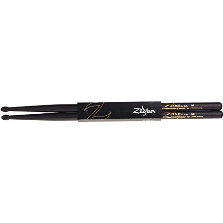 Zildjian Z5BNB Hickory Drumsticks, Nylonspitze, 16" Länge, 0.600" Durchmesser, schwarz – Bild 3