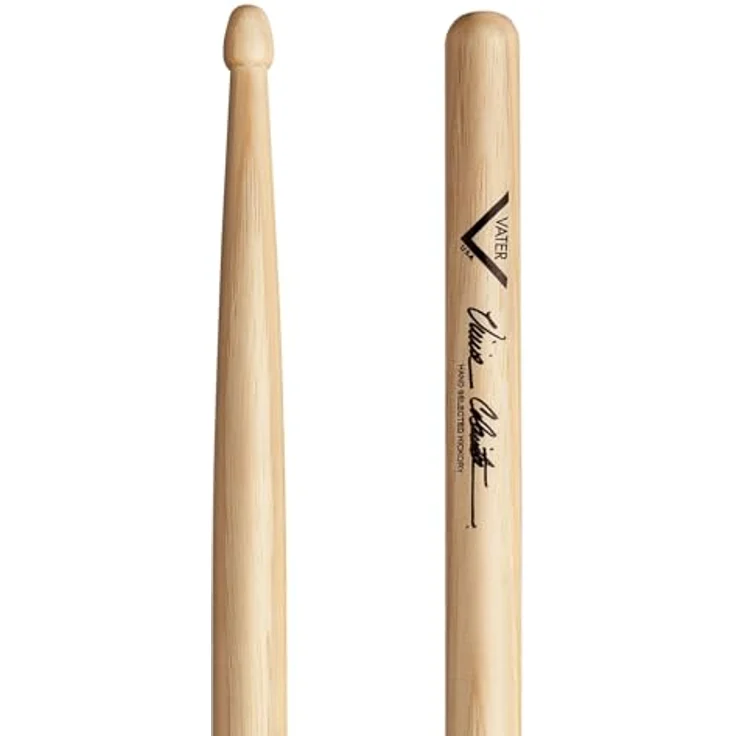 Vater Vinnie Colaiuta Signature Drumsticks, Hickory Holz, 40,48 cm lang, 1,5 cm Durchmesser, eichelförmiger Holzkopf – Bild 1