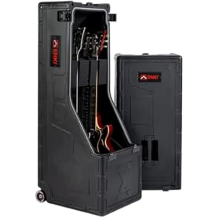 Enki X-3 Electric/ Acoustic Guitar Case, vielseitig, wetterfest, schwarz, 1295 x 457 x 533 mm, 12,5 kg