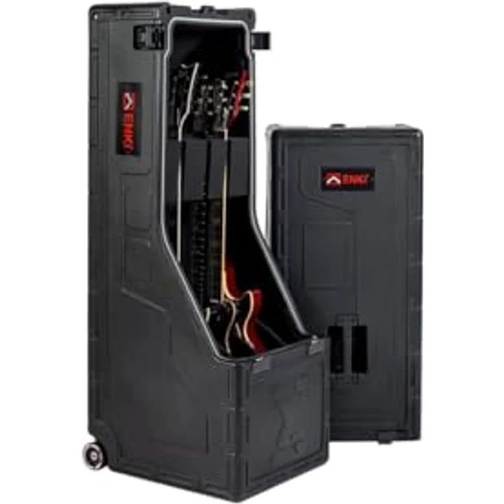 Enki X-3 Electric/ Acoustic Guitar Case, vielseitig, wetterfest, schwarz, 1295 x 457 x 533 mm, 12,5 kg – Bild 1