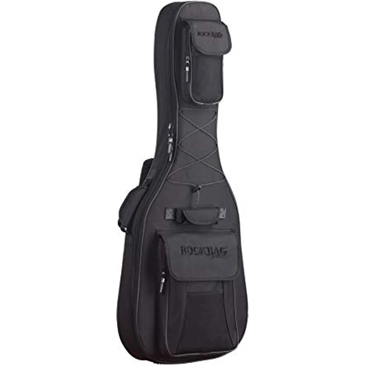 Rockbag Starline Hollowbody Guitar Bag, Gitarrentasche aus 600 Denier Polyester, Schwarz, gepolstert mit 20 mm Schaumstoff, wasserabweisend, mit Rucksacktragegurten – Bild 3