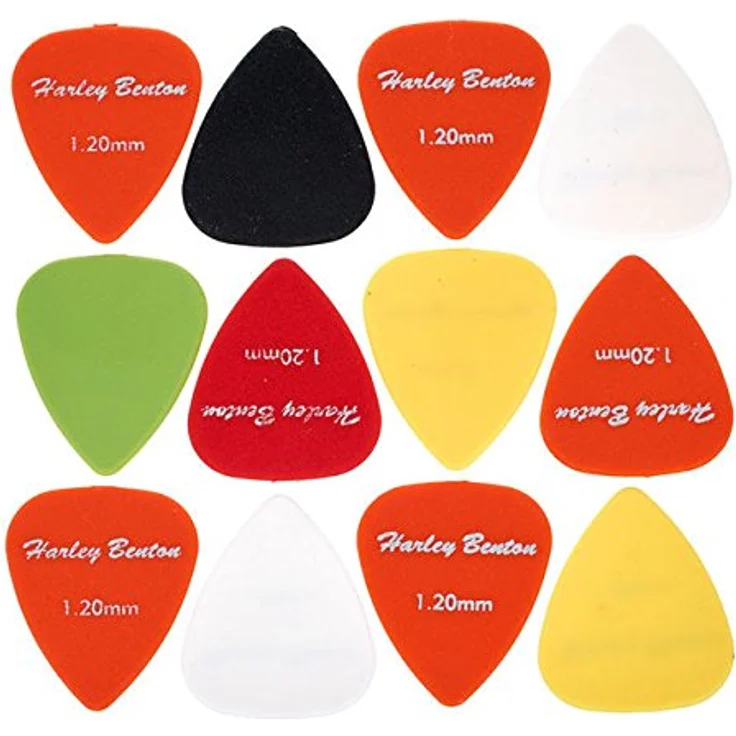 Harley Benton Nylon Player Pick Set Mixed, Plektren-Set mit 12 Stück in gemischten Stärken: 0,58 mm, 0,71 mm, 0,81 mm, 0,96 mm, 1,2 mm, 1,5 mm – Bild 2
