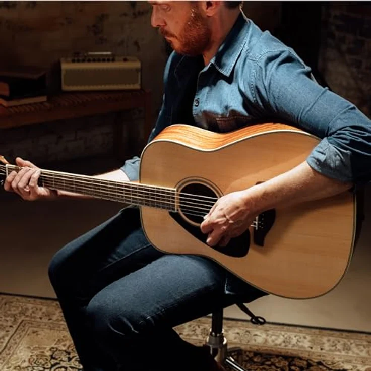 Yamaha FG820L NTII, Linkshänder Akustikgitarre mit massiver Fichtendecke, Mahagoni Boden & Zargen, Naturfinish – Bild 6