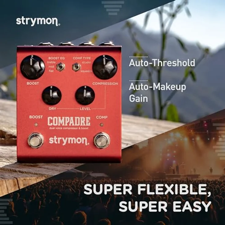 Strymon Compadre Compressor/Boost, Effektpedal für E-Gitarre & Bass mit analogen VCA-Kompressorschaltungen, zwei Voicing Optionen und EQ-Boost Funktionen – Bild 5