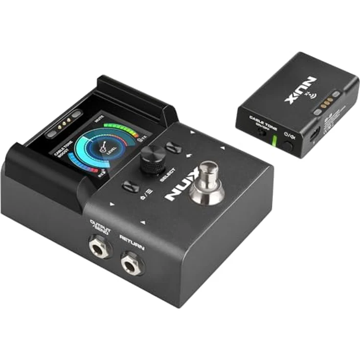 NUX B-8 Pedal Wireless System, kabelloses Setup für Gitarristen mit 48 kHz 24-Bit Audio, 50 m Reichweite und integrierten Tuner-Funktionen – Bild 4