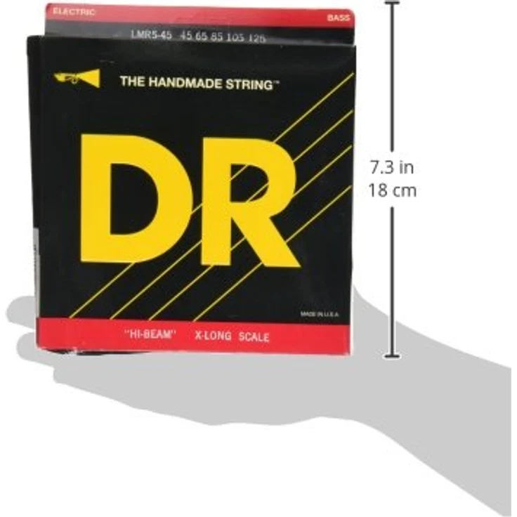 DR Strings HIBE LMR5-45 Hi-Beam Medium Basssaiten, Edelstahl, 5-saitig, 45-125, X-Long Scale – Bild 3