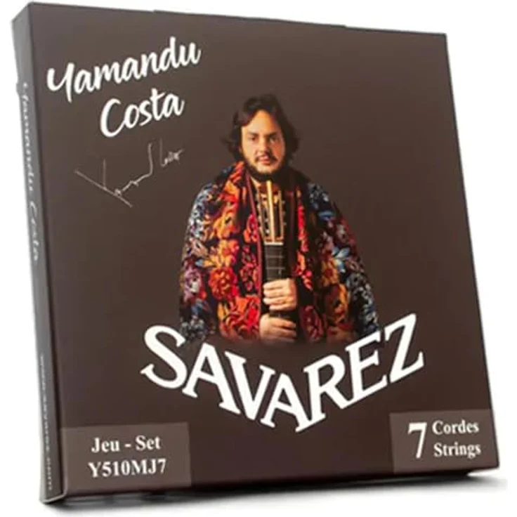 Savarez Yamandu Costa Custom Set, 7-saitige Gitarrensaiten mit New Crystal Nylon und Fluorocarbon, synthetische Basssaiten mit versilbertem Kupferdraht – Bild 3