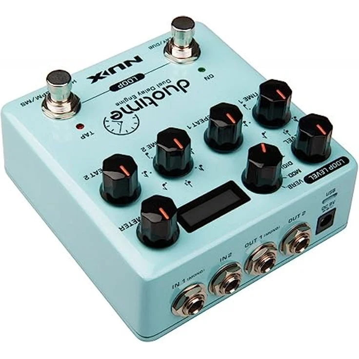 Nux Duotime Delay, Stereo Delay-Pedal mit 5 Delay-Typen und 40 Sekunden Looper, kompakt – Bild 5