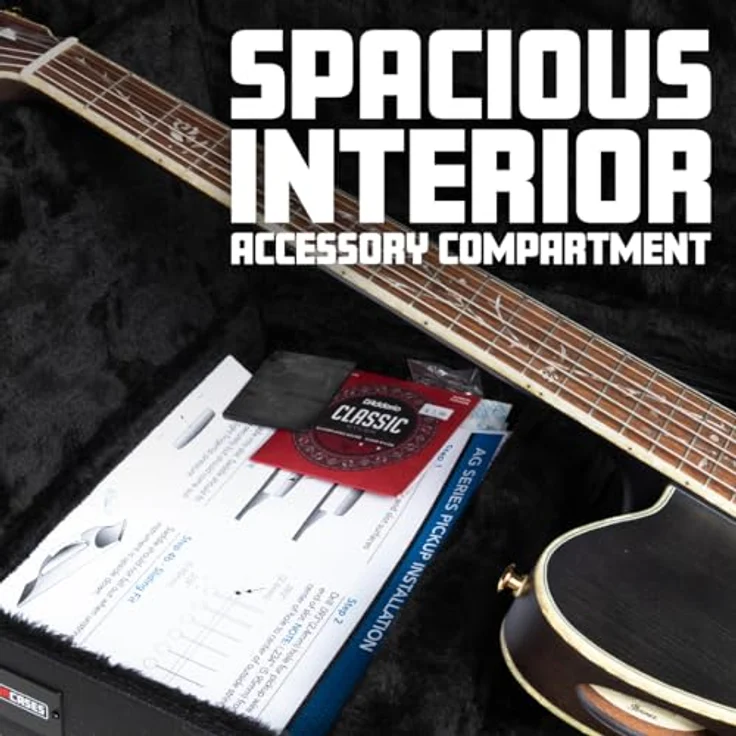 Gator GW - Electric Guitar Case, Koffer für E-Gitarre aus Sperrholz, Schwarz, Innenmaße 105 cm x 32 cm x 9 cm, Gewicht 3,81 kg – Bild 3