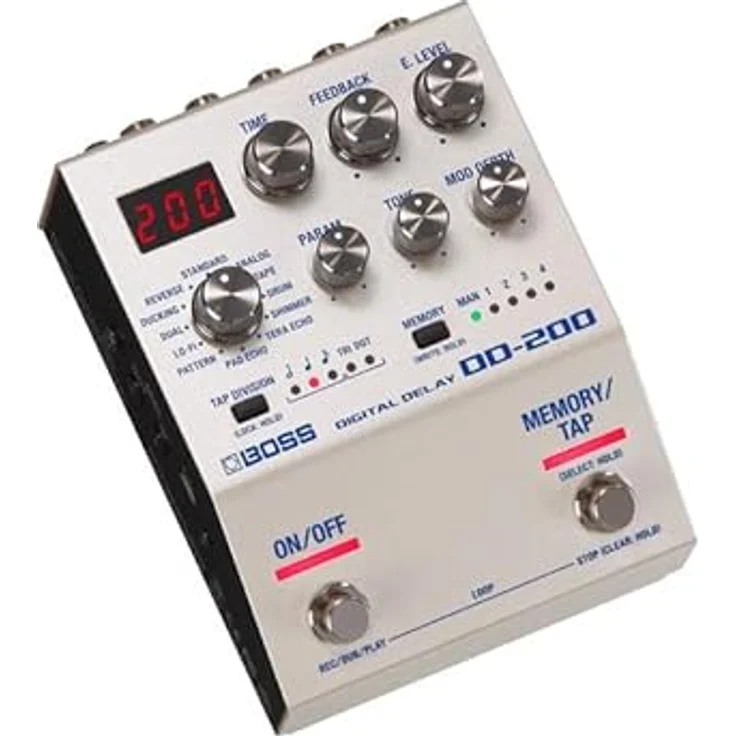 BOSS DD-200 Digitales Delay-Pedal, klarer und resonanter Ton, robuste Materialien, schnelle Hands-On-Steuerung – Bild 5