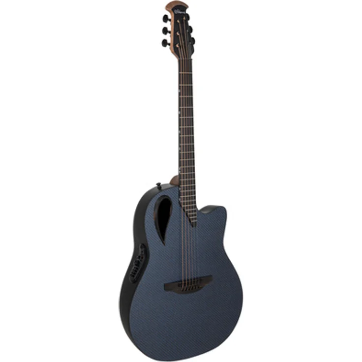 Adamas MD80-8R-G E-Akustik-Gitarre mit Carbon Fiber/Kevlar Decke, Cutaway, Blue Reflection und OP-Pro Studio Preamp