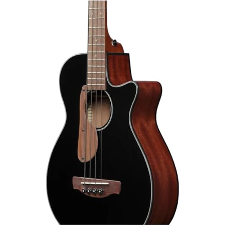 Ibanez AEGB24E-BKH, AEG Cutaway Akustikbass mit Ibanez Undersaddle Tonabnehmer, Sapele Decke und Boden, schwarz – Bild 4