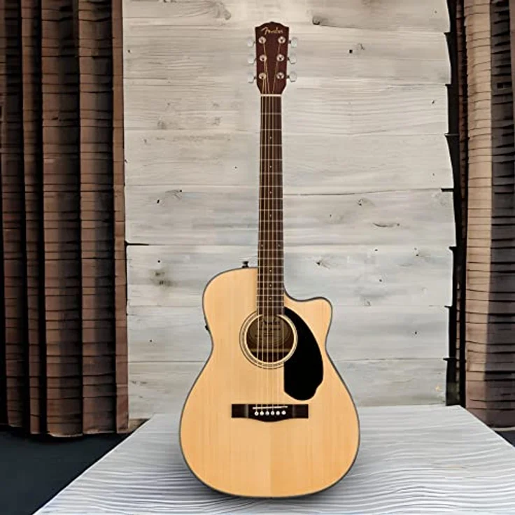 Fender CC-60SCE Nat WN, Westerngitarre mit massiver Fichtendecke, Mahagoni Boden, Cutaway, Fishman CD Elektronik, Naturfinish – Bild 9