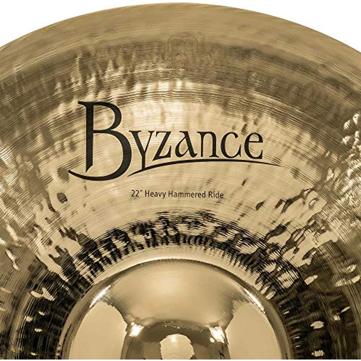 Meinl 22" Byzance Heavy Hammered Ride, Schlagzeugbecken aus B20 Bronze, brillantes Finish, schwer und anschlagbetont, ideal für härtere Musikstile – Bild 4