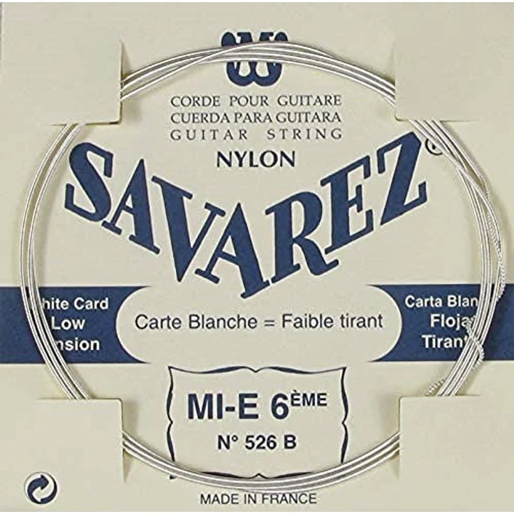 Savarez Traditional Concert 526B, Einzelsaiten für klassische Gitarre - E6w tief, passend für 520B – Bild 1