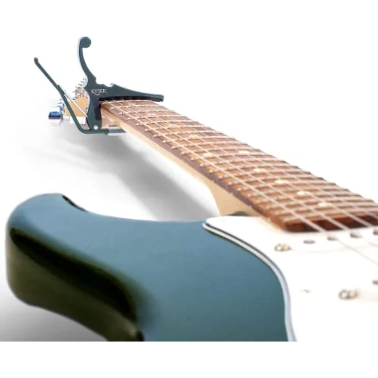 Kyser Fender Quick-Change SHG, Kapodaster in Sherwood Green mit optimalem Anpressdruck für Fender E-Gitarren – Bild 3