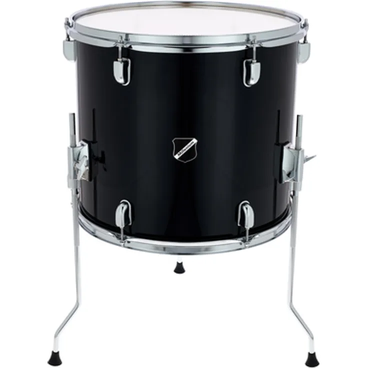 Millenium Focus 16"x14" Floor Tom, schwarzer Tom Tom mit folienbezogenem Kessel und chrom Hardware
