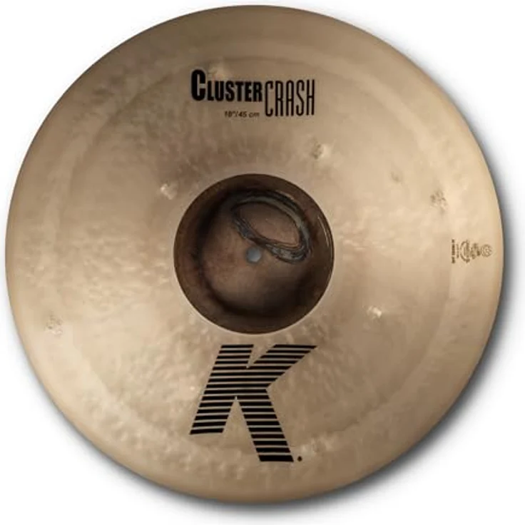 Zildjian K0933 K Becken 18" K Cluster Crash, extra dünn aus B20 Bronze mit gehämmertem Finish und ungedrehter Glocke – Bild 1
