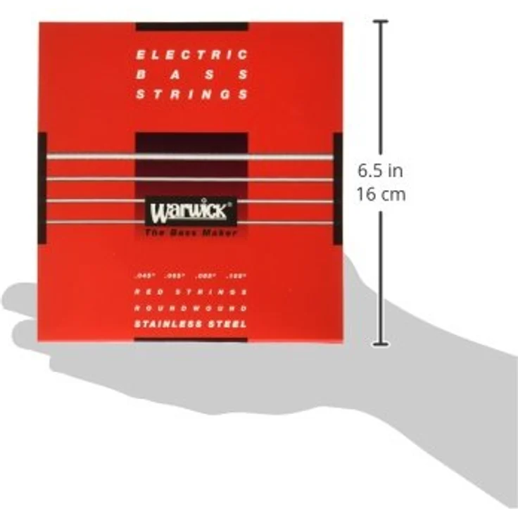 Warwick Red Strings Bass String Set, Stainless Steel, 4-Saiter, Medium (.045-.105), Long Scale für E-Bässe – Bild 3