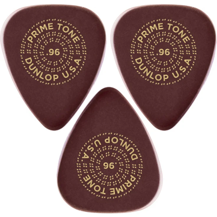Dunlop Primetone Std Smooth .96 mm, Plektrum Pack mit 3 Stück aus Ultex, handpolierte Kanten für schnelles Spiel