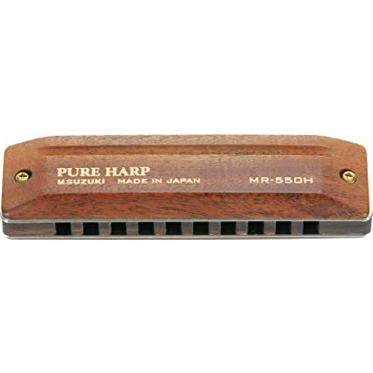Suzuki Diatonic Harmonica PURE HARP MR-550H, Mundharmonika mit Holzgehäuse aus Hawaiian Koa für warmen Klang – Bild 1
