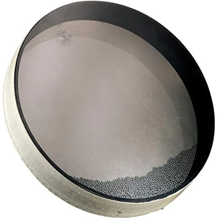 Remo 16" x 2.5" Ocean Drum, geschlossene Handtrommel in Weiß mit Stahlkugeln – Bild 1