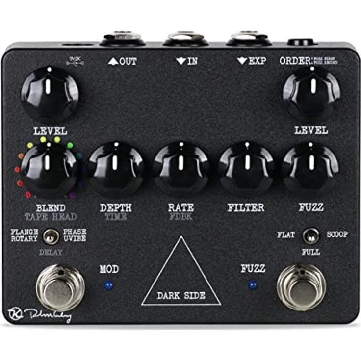 Keeley Dark Side V2, Overdrive-Pedal mit Fuzz, Phaser, Uni-Vibe, Flanger, Delay und True Bypass – Bild 1