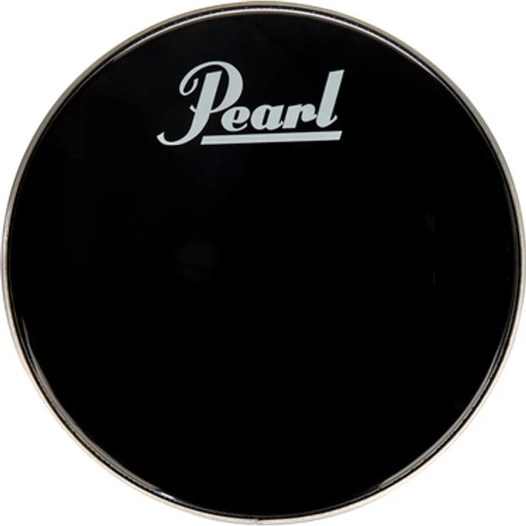 Pearl 20" Bass Drum Front Head, schwarzes Pro Tone Fell mit Pearl Logo, ohne Mikrofon Loch
