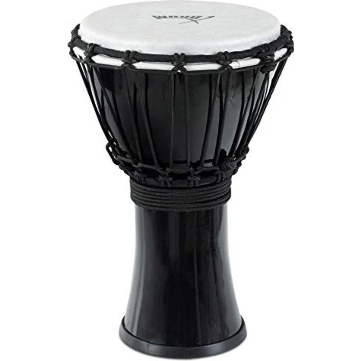 XDrum Primero Junior Djembe 31cm, PVC mit Schnur-Stimmsystem, kompakt und leicht, schwarz – Bild 1