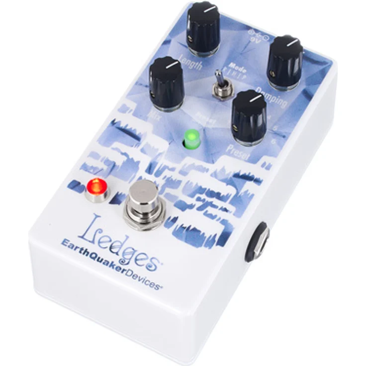 EarthQuaker Devices Ledges Glaciers Reverberation, Reverb Effektpedal mit 3 Modi, 6 Presets, benutzerzuweisbarem Expression-Pedal, Glaciers Edition