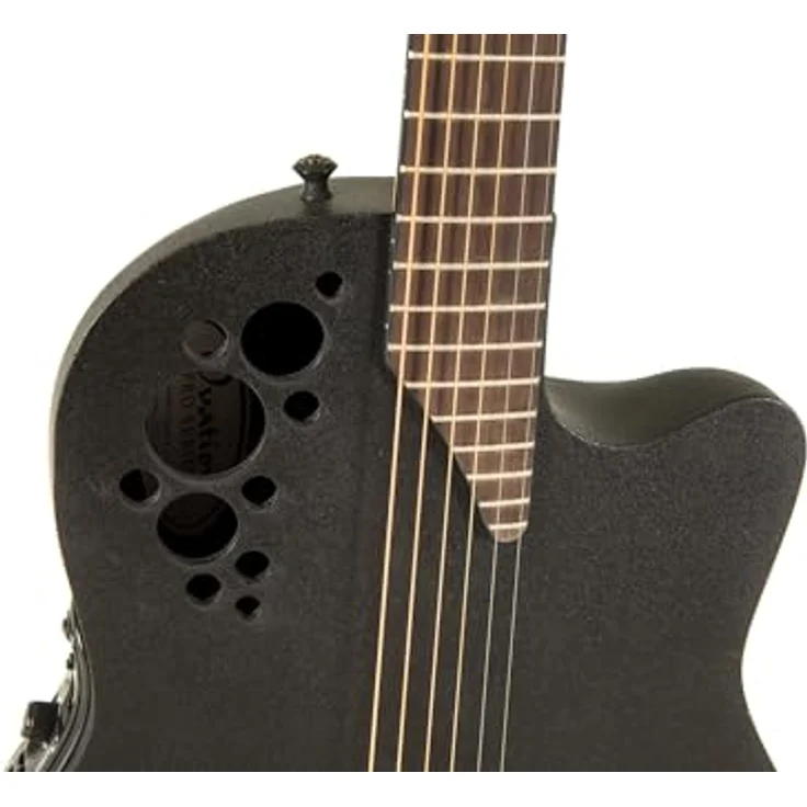 Ovation Pro Series Elite 1868TX-5-G, Westerngitarre mit massiver Fichtendecke, OP Pro Preamp und Stimmgerät, schwarz textured – Bild 3