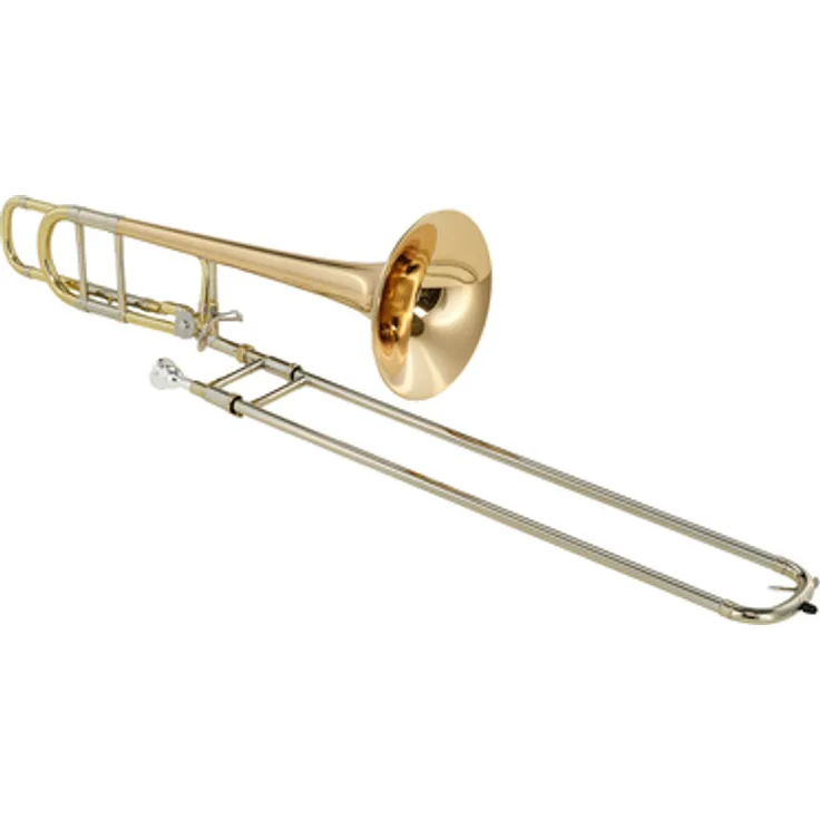 Bach LT 42BOG Bb/F-Tenorposaune mit Quartventil, Open-Wrap Bauweise, .547" L-Bohrung, 8,5" Goldmessing Schallbecher, klar lackiert, inkl. Bach 6-1/2A Mundstück und Deluxe Holzkoffer