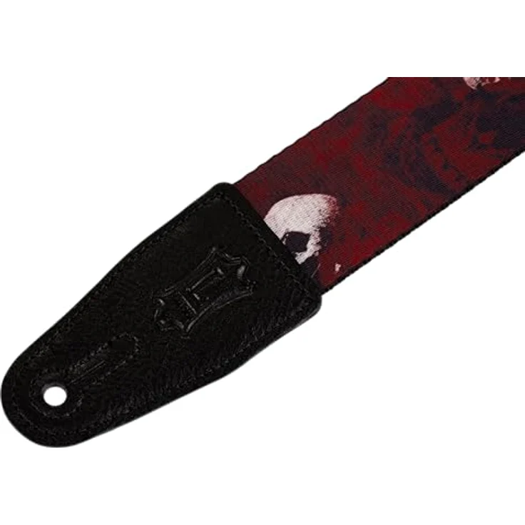 Levys Poly Print Strap 2" Skull, Gitarrengurt aus Polyester mit Lederendstück, mehrfarbig, maximale Länge 165 cm – Bild 2
