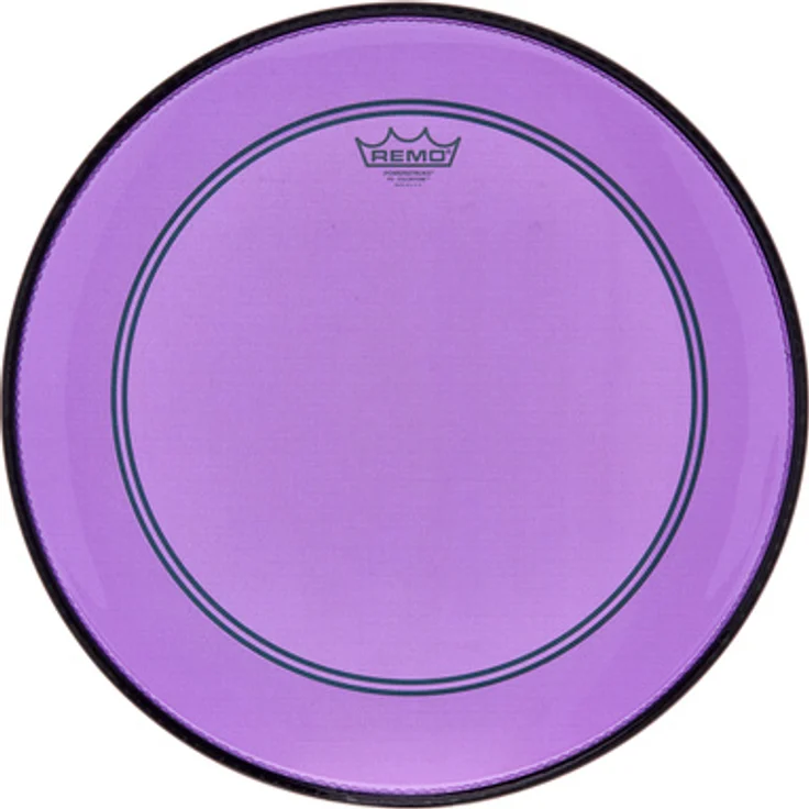 Remo 18" P3 Colortone Bass Drum Schlagfell, Purple, einschichtig, 10 mil stark, mit Dämpfungsring und Single Falam Slam – Bild 1