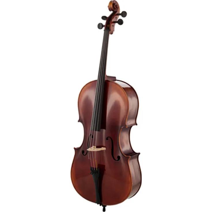Gewa Maestro 6 Antique Cello 4/4, vollmassives Cello mit Ebenholzgriffbrett, antike Spiritus Handlackierung und Larsen Aurora Saiten
