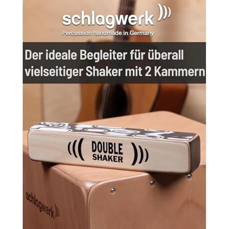 Schlagwerk SK40 Double Shaker, Professioneller Holzshaker mit Stereoeffekt, 24x5 cm, verschiedene Farben – Bild 2