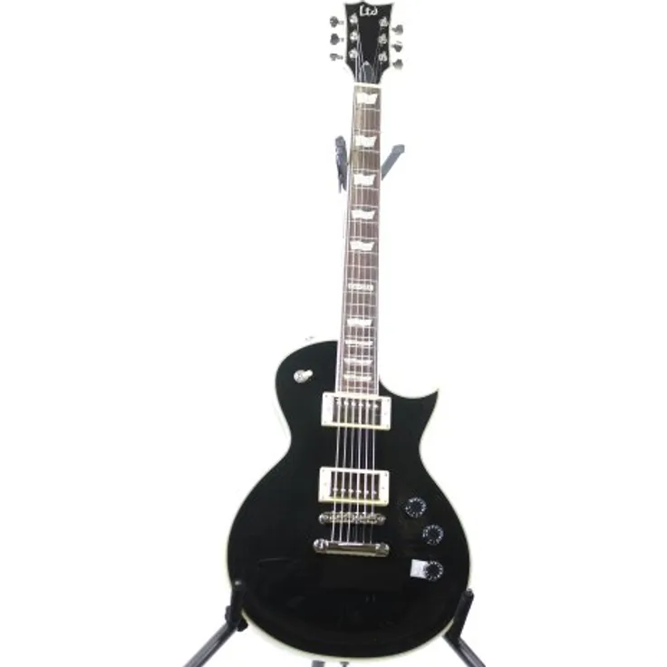 ESP LTD EC-256 BLK, E-Gitarre mit Mahagoni-Korpus, geröstetem Jatoba-Griffbrett und ESP LH-150 Tonabnehmern, schwarz