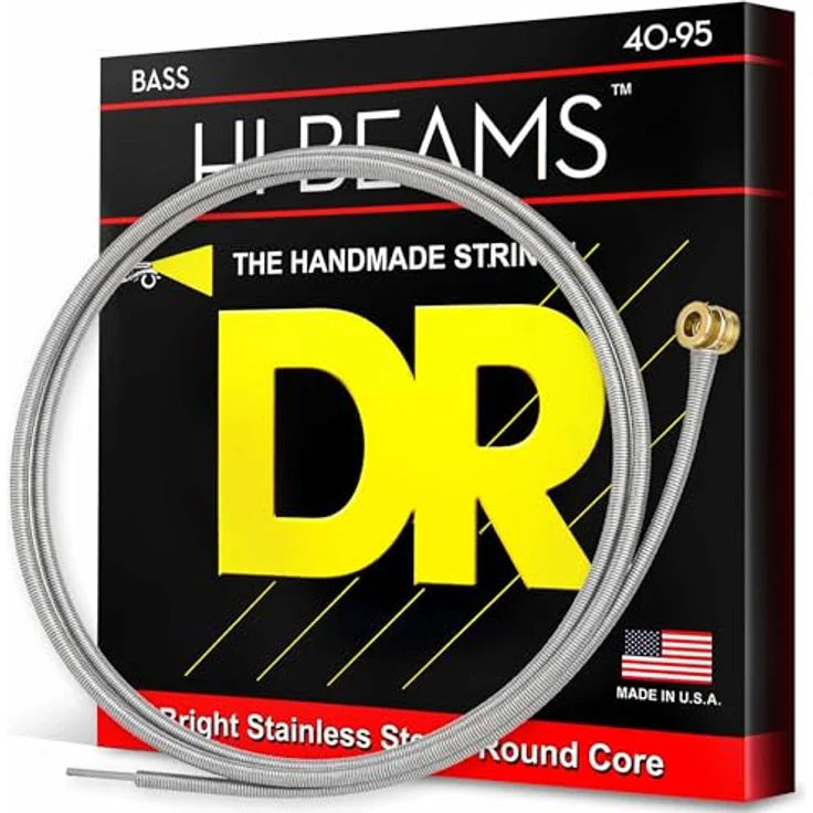 DR Strings Hi-Beam LLR-40, E-Bass Extra Light Saiten 40-95, silber – Bild 1