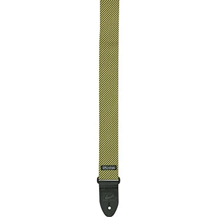 Dunlop Classic Tweed Strap, Gitarrengurt aus Polyester mit Leder-Endstück, verstellbar von 104 cm bis 183 cm, Tweed-Farbe – Bild 3
