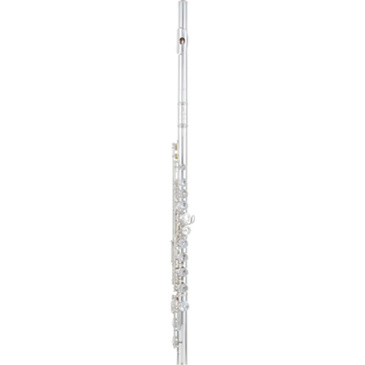 Azumi AZ-Z1 E Flöte, geschlossene Klappen, E-Mechanik, versilberter Neusilber-Korpus, 925er Sterling Silber Mundlochplatte, inkl. Etui und Reinigungszubehör