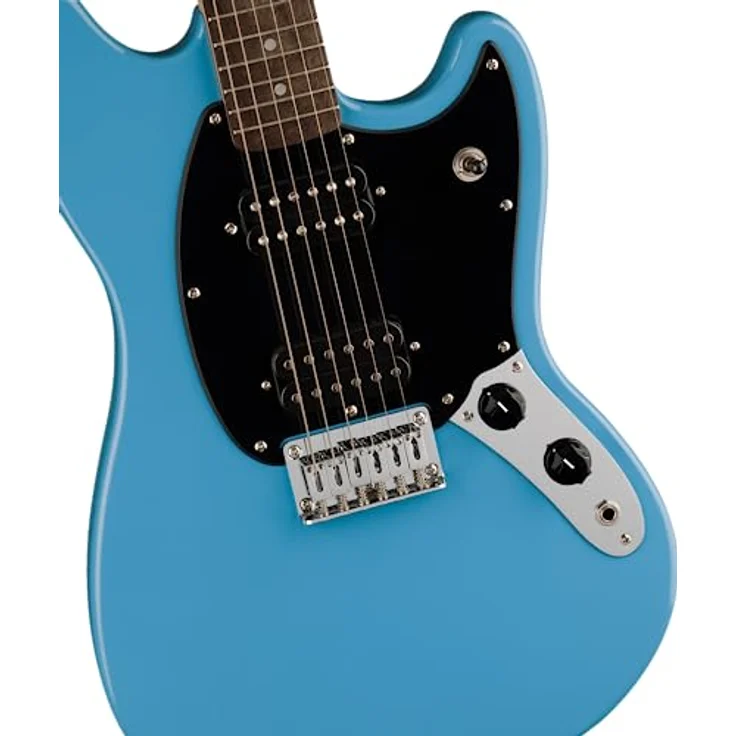 Squier Sonic Mustang HH, E-Gitarre mit 2x Ceramic Humbuckern, California Blue – Bild 5