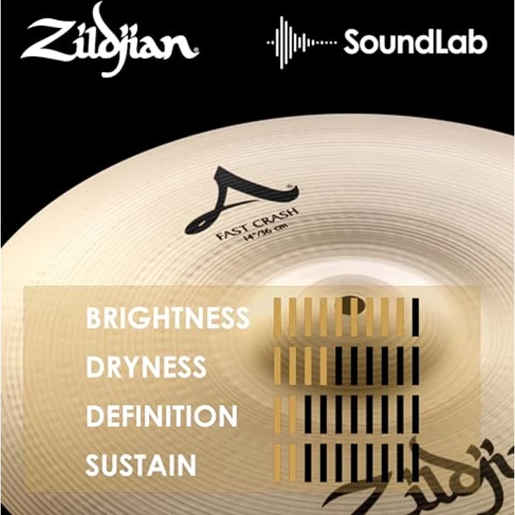 Zildjian 14" A-Series Fast Crash, Schnell Ansprechendes Schlagzeugbecken mit Voller und Lebendiger Klangfarbe – Bild 5