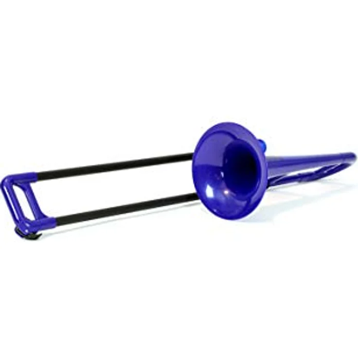 PBONE Mini-Posaune Alt Eb, ABS Korpus mit Mundstück und Tasche, blau – Bild 4