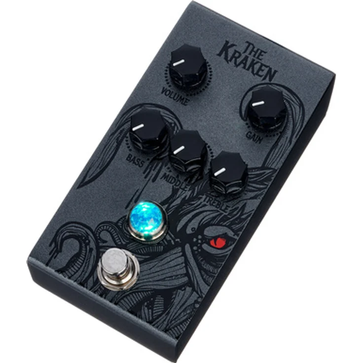 Victory Amplifiers V1 Kraken, Overdrive-Pedal für E-Gitarre mit Volume, Gain, Bass, Middle, Treble Reglern, 472g