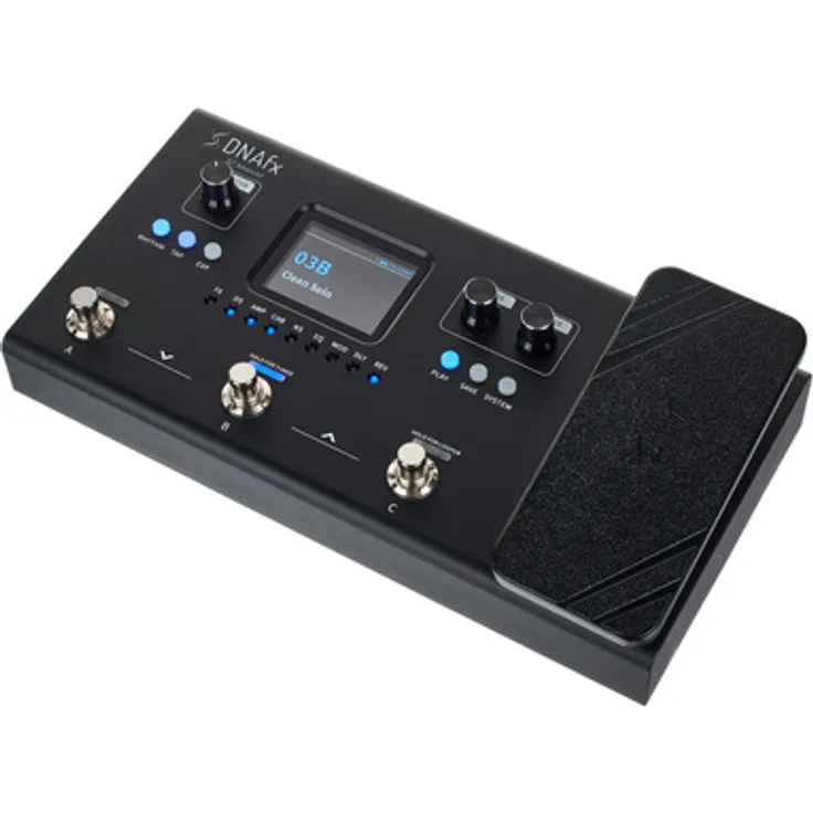 Harley Benton DNAfx GiT Advanced, Gitarren-Multieffekte mit 55 Amp-Modellen, 151 Effekten und integriertem Expression-Pedal